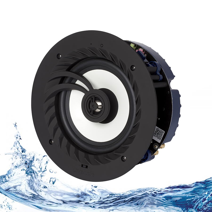 Lithe Audio 6.5" Bluetooth 5 IP44 Rated Bathroom Ceiling Speaker (SINGLE)