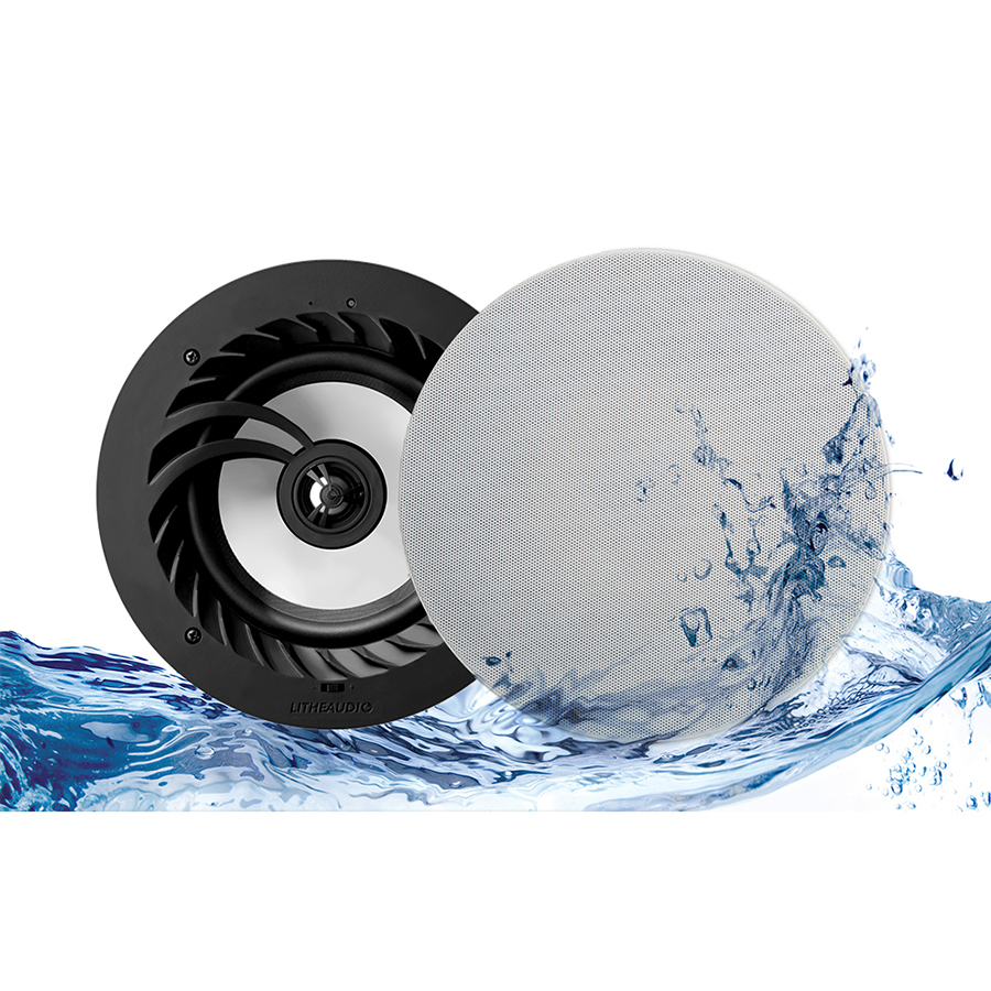 Lithe Audio 6.5" Bluetooth 5 IP44 Rated Bathroom Ceiling Speaker (PAIR)