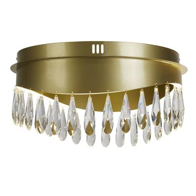 19211-1GO - JEWEL LED FLUSH CEILING LIGHT - GOLD & CRYSTAL