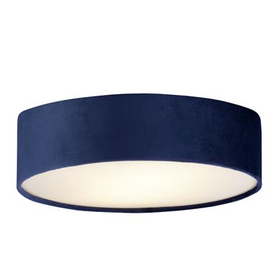 DRUM 2 2LT FLUSH CEILING LIGHT - BLUE VELVET SHADE