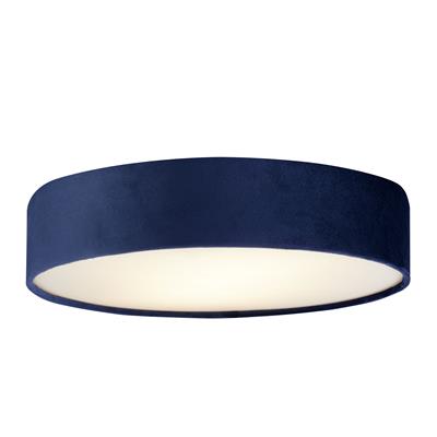 23298-3BL- DRUM 2 3LT FLUSH CEILING LIGHT - BLUE VELVET SHADE