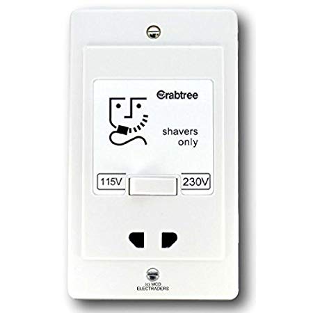 Crabtree Dual Voltage 230V/115V Shaver Socket