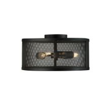 Searchlight 2843-3BK Fishnet Drum Flush