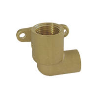 15mm x 1/2" EF Brass Wall Plate and Copper Tail - 35cm TUBE