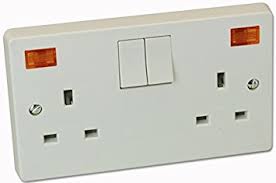 Crabtree 2G 13A DP Switched Socket with Neon