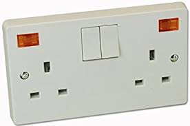 Crabtree 2G 13A DP Switched Socket with Neon