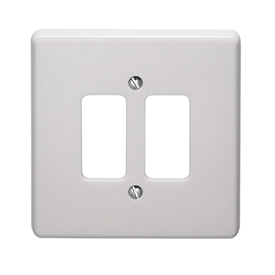 Crabtree Rockergrid 2 Gang Flush Moulded Grid Plate