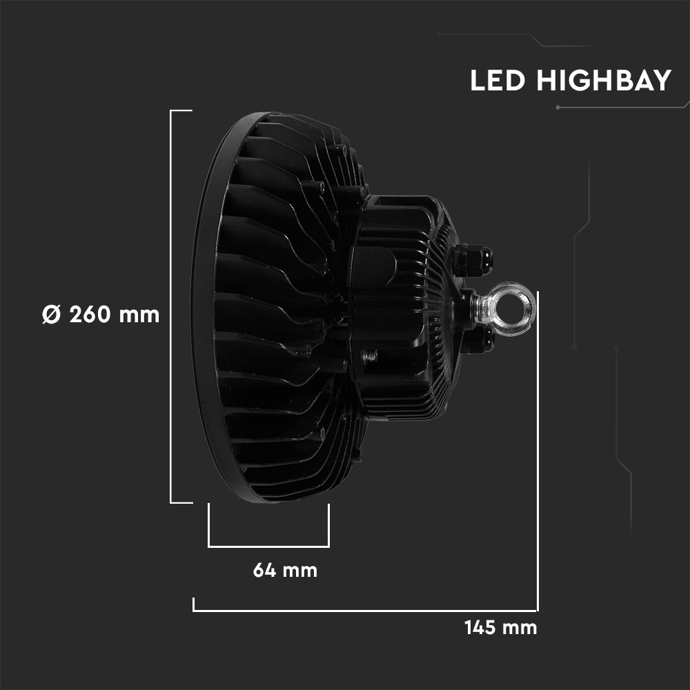 V-TAC 58111 - VT-9-151 150W HIGHBAY(MEANWELL DRIVER)SAMSUNG CHIP COLORCODE:4000K 120'D (140LM/WATT)