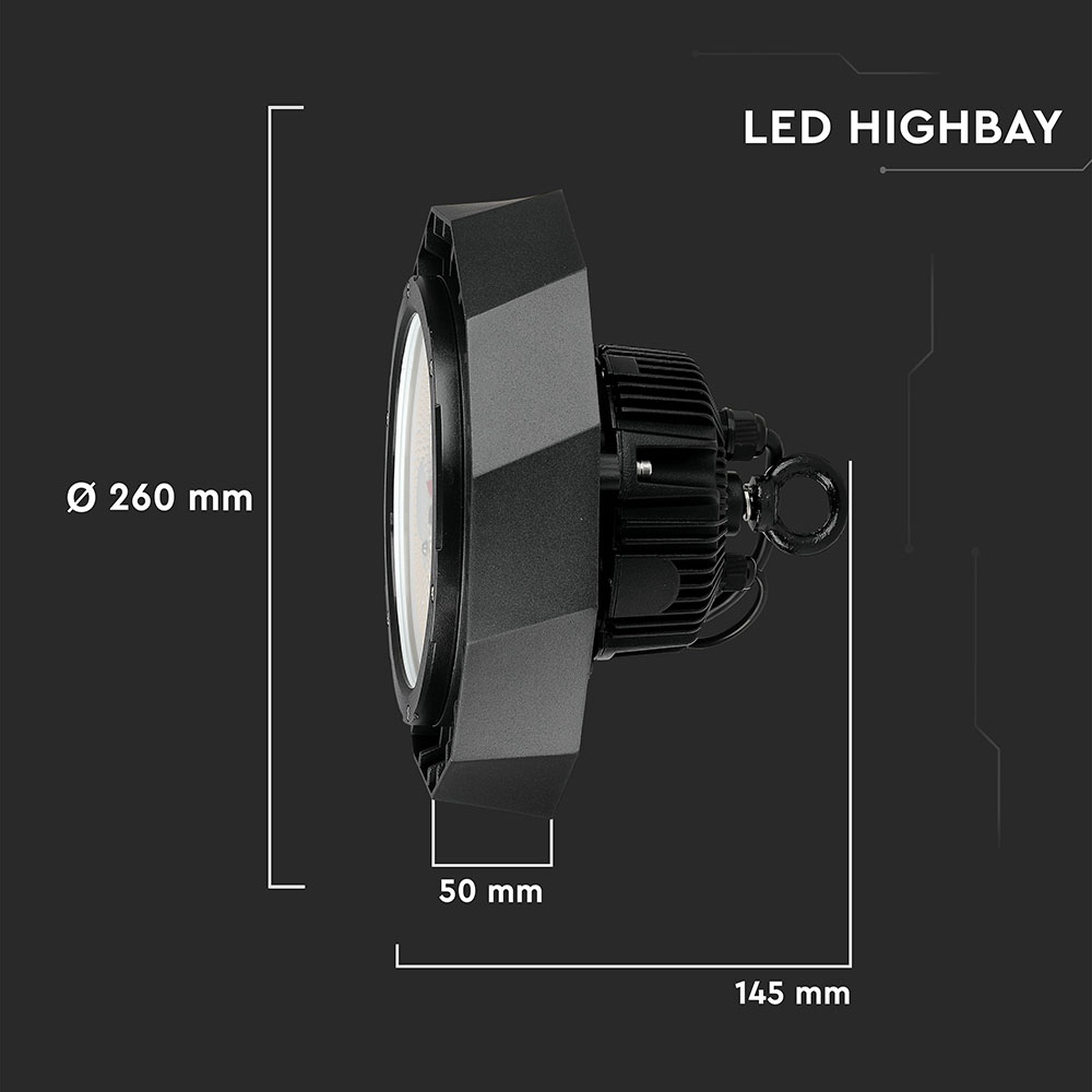 V-TAC 585 VT-9-106 100W LED HIGHBAY (MEANWELL DALI DRIVER) SAMSUNG CHIP 4000K DIMMABLE