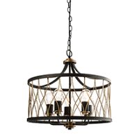 Endon 61498 Heston Pendant 5x60W Blk