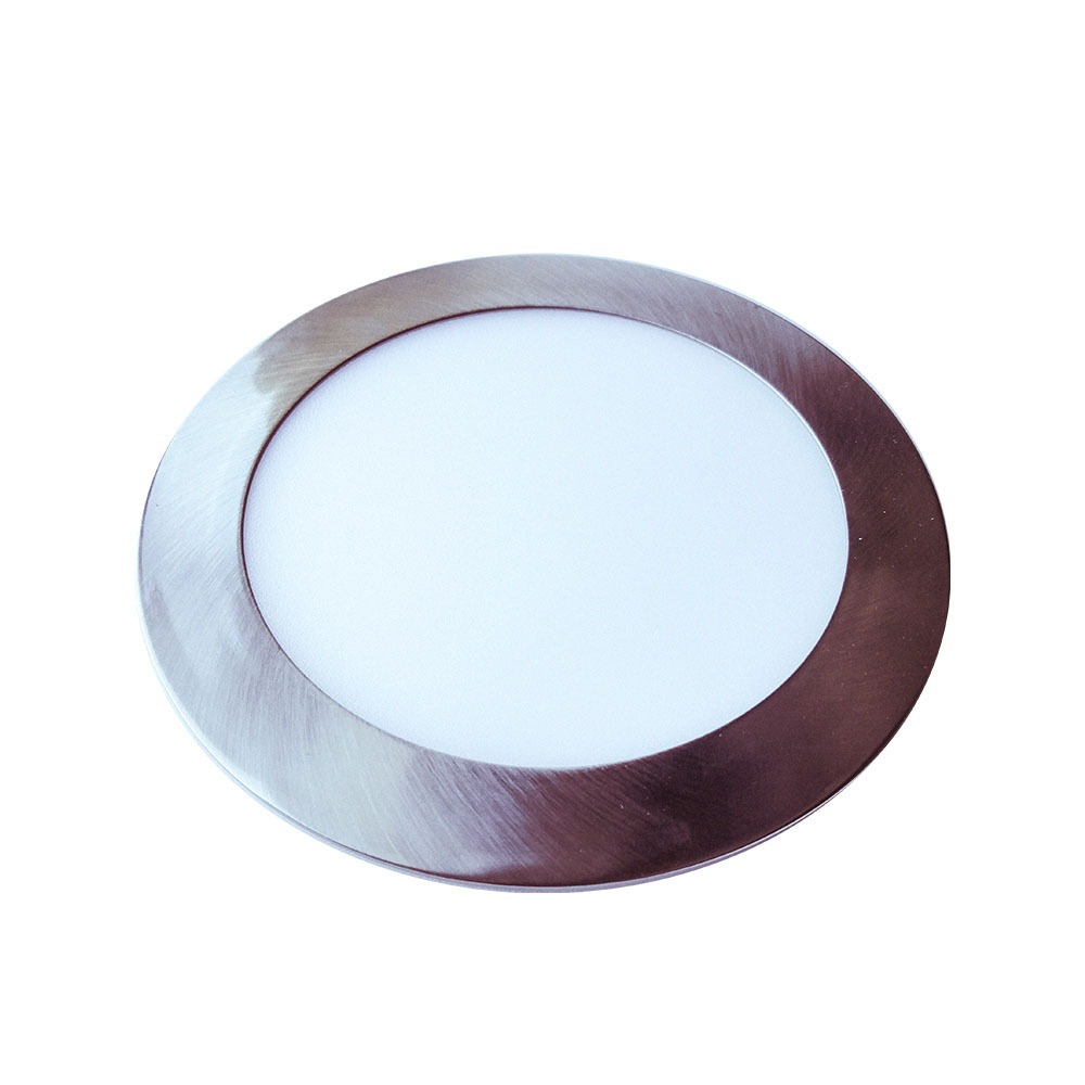 V-TAC 6355 - VT-2407SN 24W LED SLIM PANEL LIGHT-SATIN NICKEL 3000K ROUND