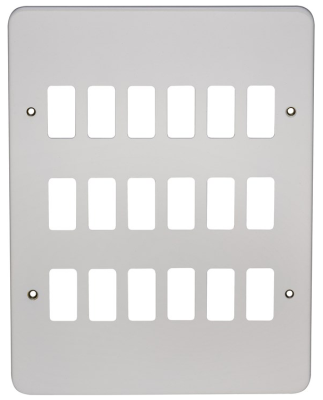Crab 6580/18WH Frontplate 18Gang White