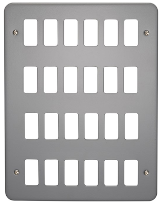 Crabtree Rockergrid 24 Gang Surface Metalclad Grid Cover Plate