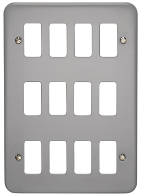 Crabtree Rockergrid 12 Gang Surface Metalclad Grid Cover Plate