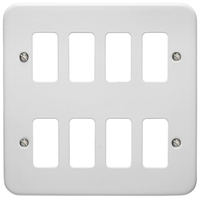 Crab 6588/WH Frontplate 8Gang