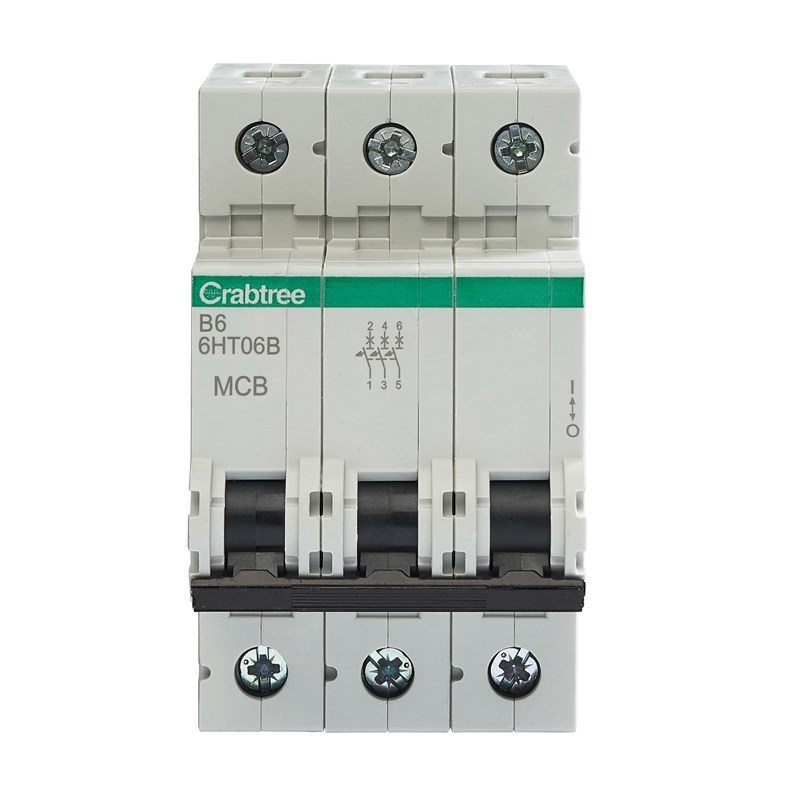Crabtree Loadstar MCB TP Type B 6A 10kA