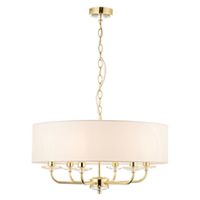 Endon 70561 Nixon Pendant 6x40W Brass