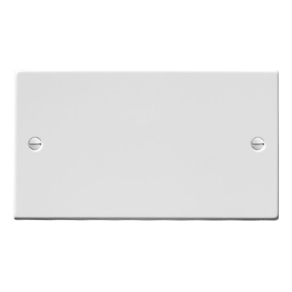 Hamilton Hartland Gloss White Double Blank Plate