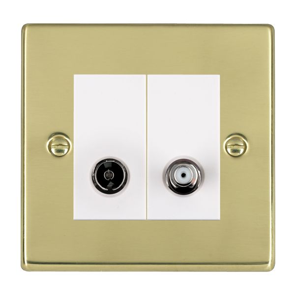 Hamln 71TVSATW TV Socket 1 Gang 88x88mm