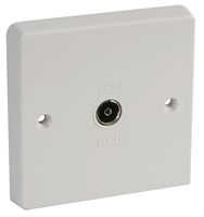 Crabtree 1G TV/FM Coaxial Socket