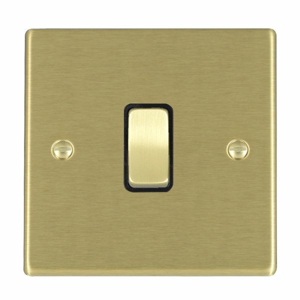 Hamilton Hartland Satin Brass 1G 10AX 2 Way Rocker Satin Brass/Black