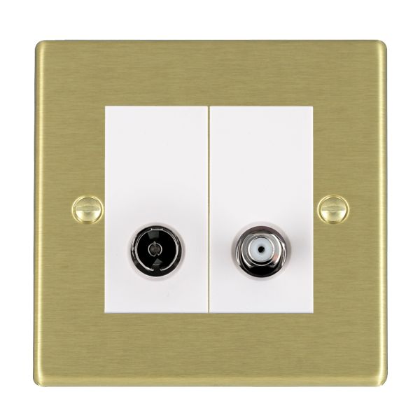 Hamln 72TVSATW TV Socket 1 Gang 88x88mm