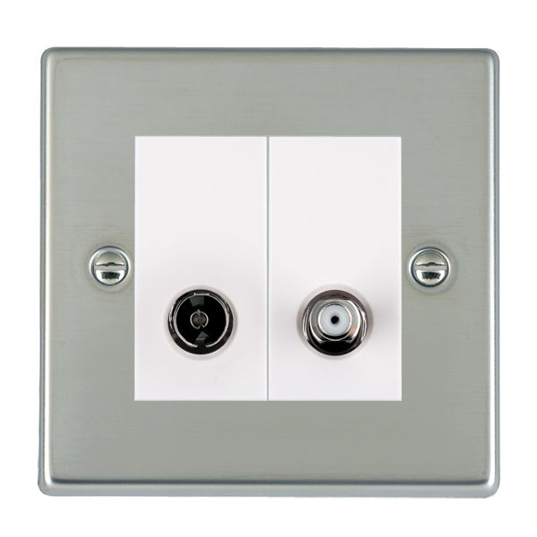 Hamln 73TVSATW TV Socket 1 Gang 88x88mm