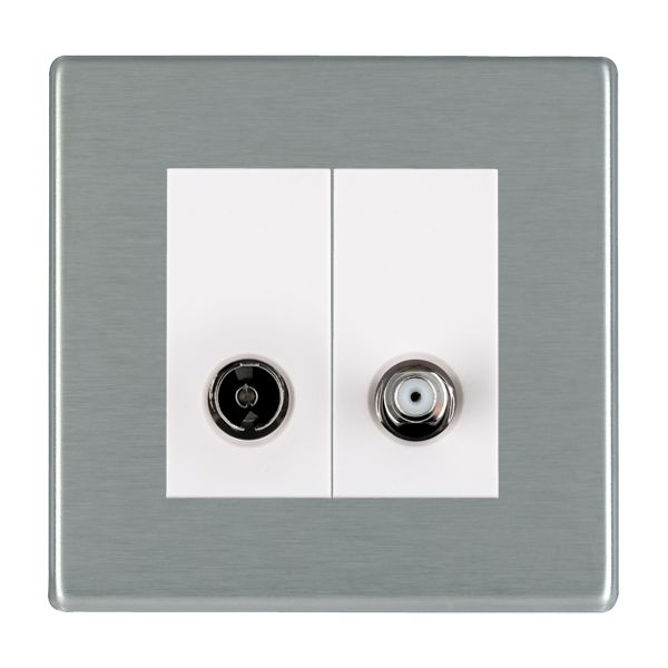 Hamln 74CTVSATW Socket TV/Satel Coax 1G