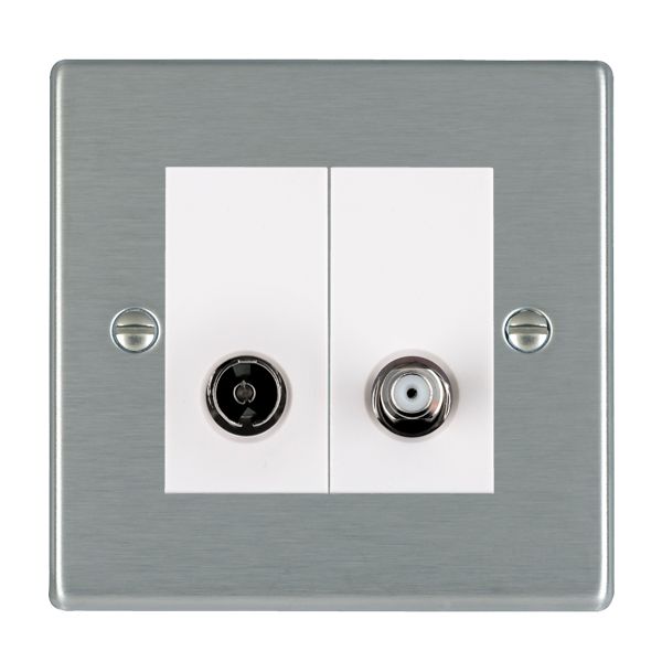 Hamln 74TVSATW TV Socket 1 Gang 88x88mm