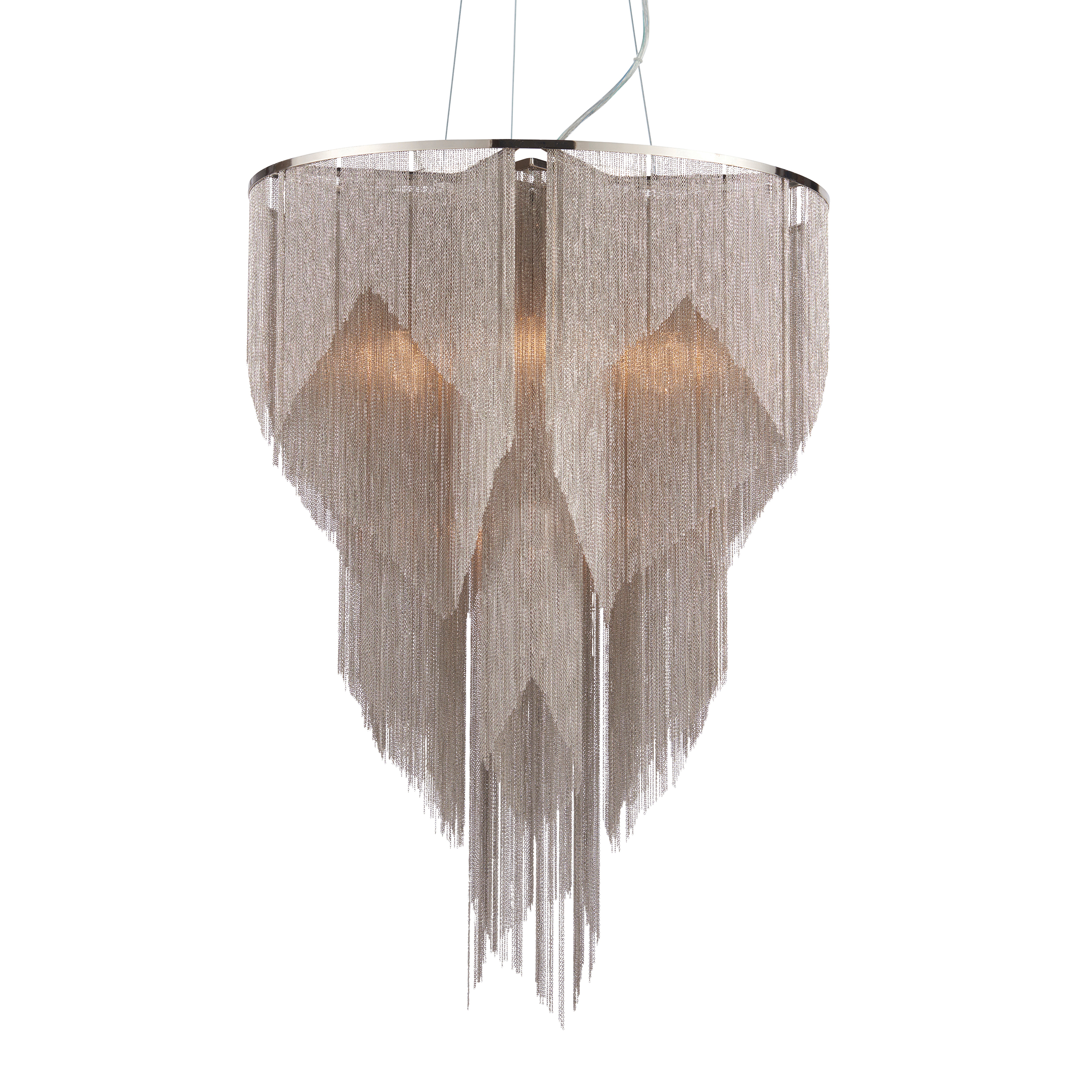 Liore 6lt pendant - Bright nickel with fine chain