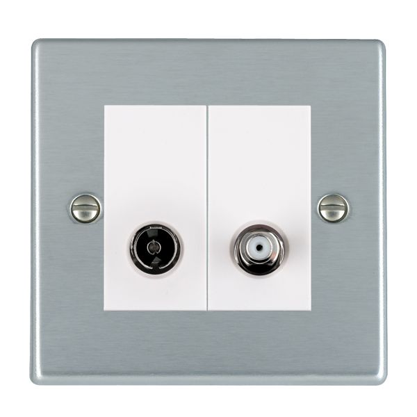 Hamln 76TVSATW TV Socket 1 Gang 88x88mm