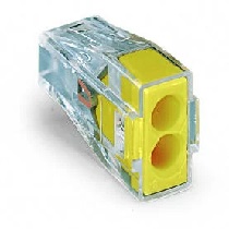 Wago Push Wire Connector 2 way - Yellow (x50)