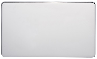 Crabtree 2G Flat Blanking Plate, Polished Chrome