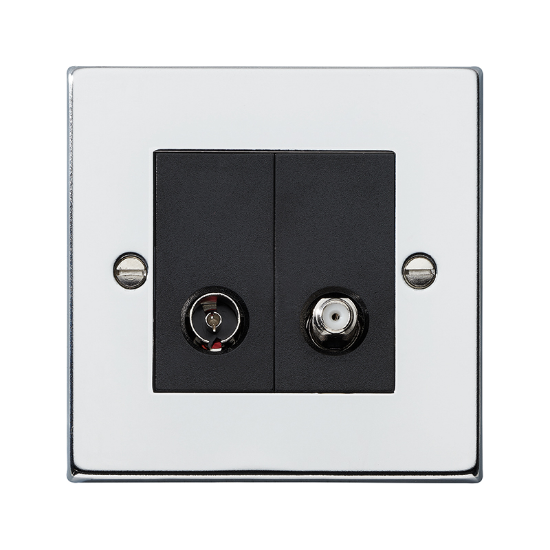 Hamln 77TVSATB TV Socket 1 Gang 88x88mm