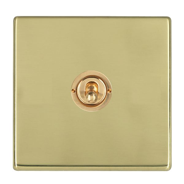 Hamilton Hartland G2 Polished Brass 1 Gang 20AX 2 Way Toggle Switch with Polished Brass Toggle