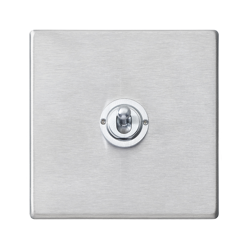 Hamilton 7G24T21 Hartland G2 Satin Steel 1 Gang 20AX 2 Way Toggle Switch with Satin Steel Toggle 