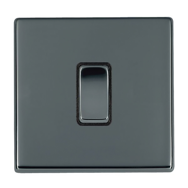 Hamilton 7G28R31BK-B Hartland G2 Black Nickel 1 Gang 10AX Intermediate Switch with Black Nickel Rocker and Black Surround