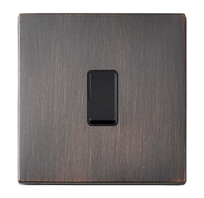 Hamilton 7G2EBR31BL-B  Hartland G2 Etrium Bronze 1 Gang 10AX Intermediate Switch with Black Rocker and Etrium Bronze  Surround