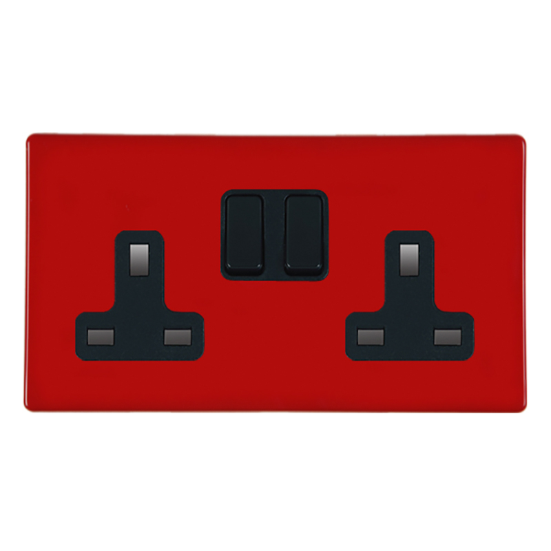 Hamln 7RCSS2BL-B Socket Switched 2G 13A