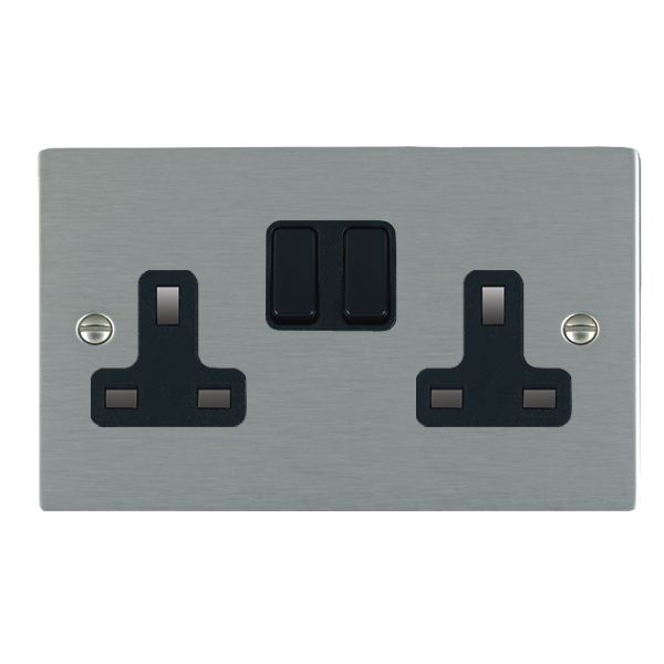 Hamln 84SS2BL-B Socket 13A 146x86mm