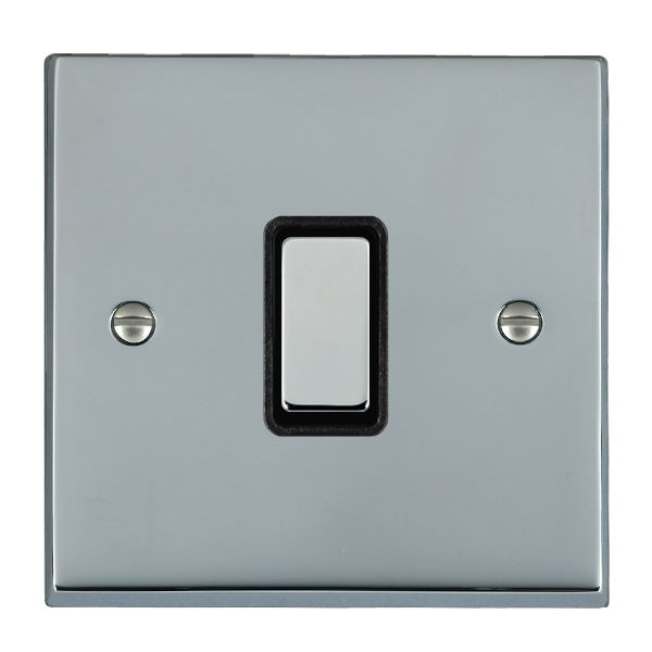 Hamilton 951XTMBC-B Cheriton Victorian Bright Chrome 1 Gang 250W/210VA Multi-Way Touch Master Dimmer with Bright Chrome Insert and Black Surround