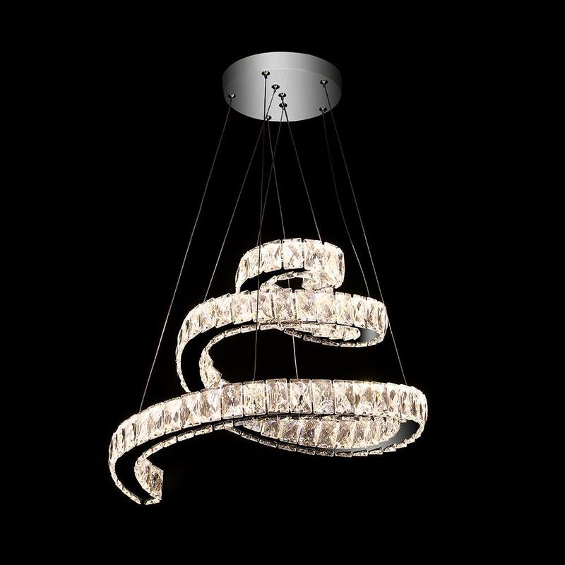 Spiral Pendant Remote Colour Changing LED Chandelier