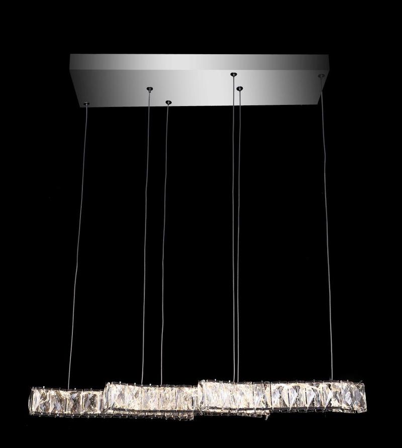 3 Light Bar Pendant Remote Colour Changing LED Chandelier