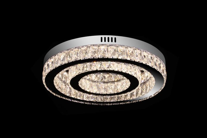 Double Ring Flush Remote Colour Changing LED Chandelier