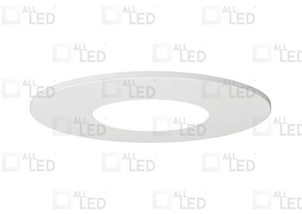 ALL LED AFD75BZ/F/WH - FIXED IP20 POLAR WHITE BEZEL FOR ICAN75 (AFD75)