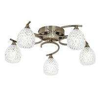 Endon BOYER-5AB Ceiling Light & G9 5x33W