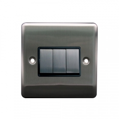 Thrion 3G 2W 10AX Switch [Brushed Chrome/Grey Insert]