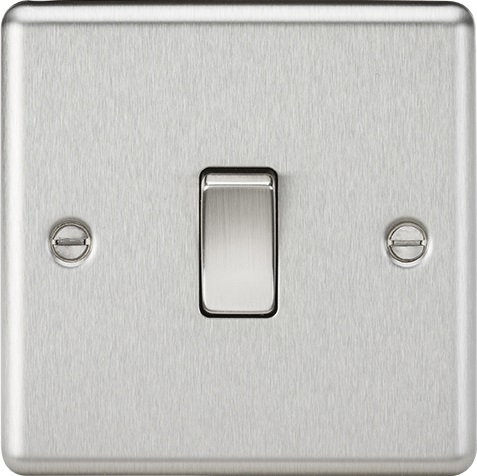 10AX 1G Intermediate Switch - Rounded Edge Brushed Chrome