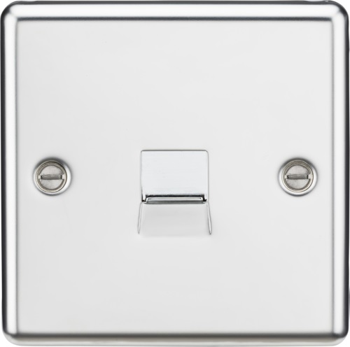 Telephone Master Outlet - Rounded Edge Polished Chrome