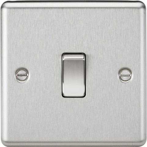 20A 1G DP Switch - Rounded Edge Brushed Chrome